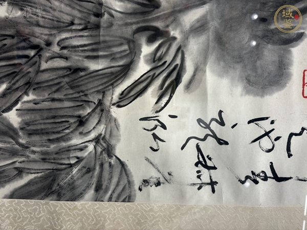 古玩字畫(huà)現(xiàn)代仿錢(qián)瘦鐵水墨牡丹真品鑒賞圖