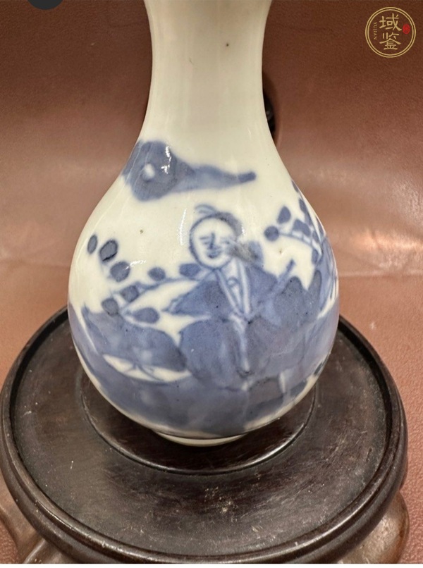 古玩陶瓷青花人物故事紋玉壺春瓶真品鑒賞圖