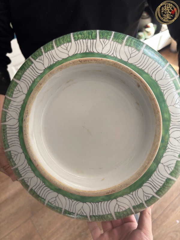 古玩陶瓷廣彩百財蝴蝶紋潘趣碗真品鑒賞圖
