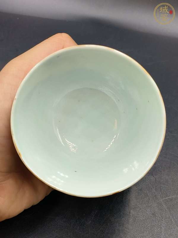古玩陶瓷粉彩仕女人物詩文杯真品鑒賞圖