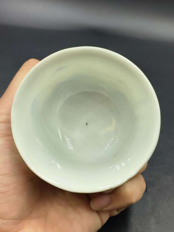 古玩陶瓷民國時期料彩山水人物杯拍賣，當前價格1500元