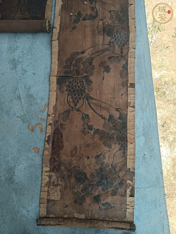 古玩字畫花卉四屏真品鑒賞圖
