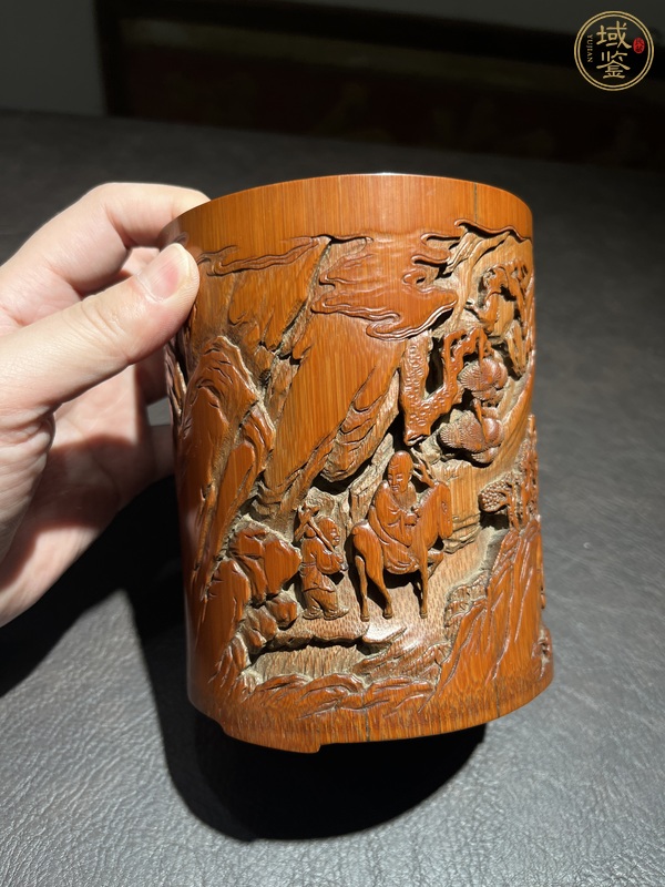 古玩雜項竹刻筆筒真品鑒賞圖