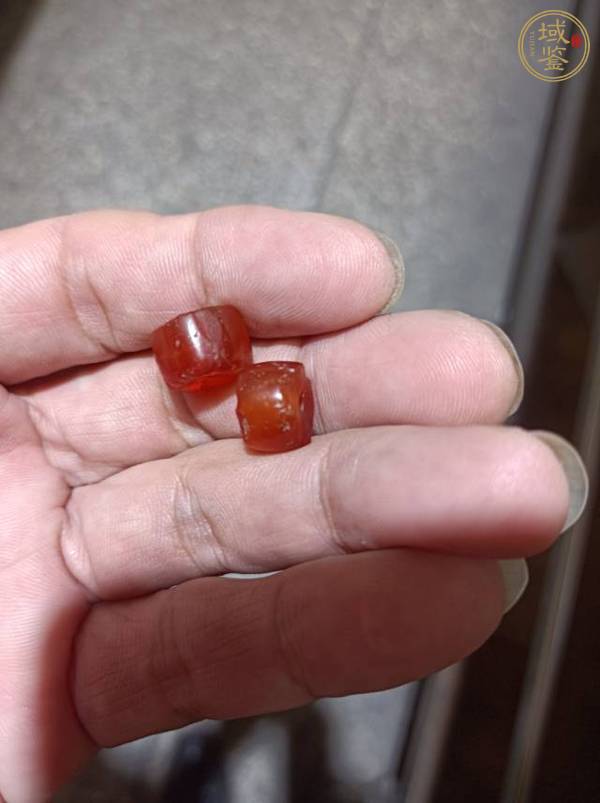 古玩玉器仿西周瑪瑙珠真品鑒賞圖