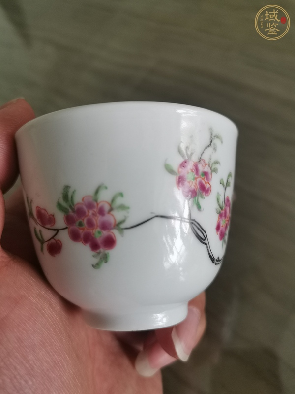 古玩陶瓷粉彩花鳥紋杯真品鑒賞圖