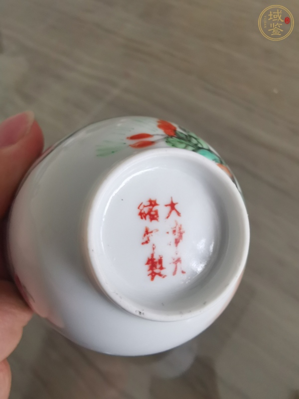 古玩陶瓷粉彩花鳥紋杯真品鑒賞圖