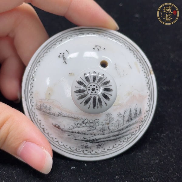 古玩陶瓷雪景圖粉彩執(zhí)壺真品鑒賞圖