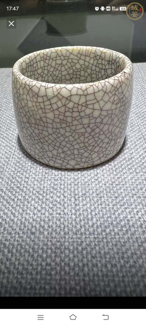 古玩陶瓷清中哥窯真品鑒賞圖