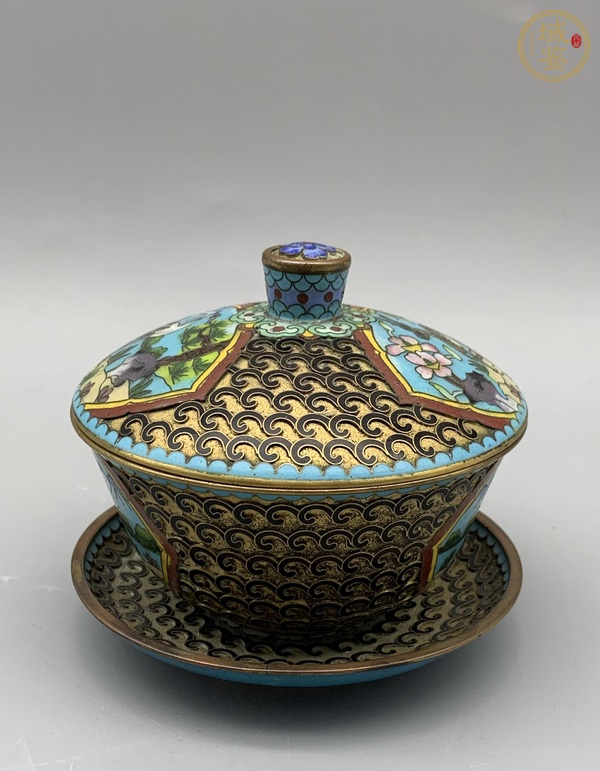 古玩銅器茶碗真品鑒賞圖
