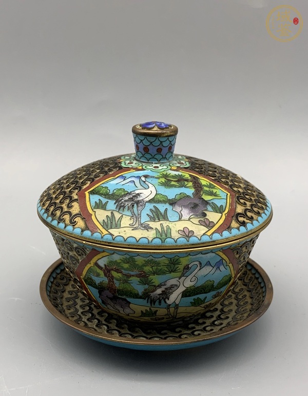 古玩銅器茶碗真品鑒賞圖
