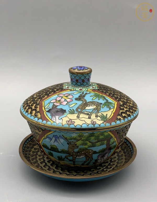 古玩銅器茶碗真品鑒賞圖