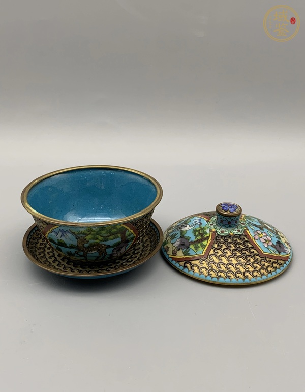 古玩銅器茶碗真品鑒賞圖