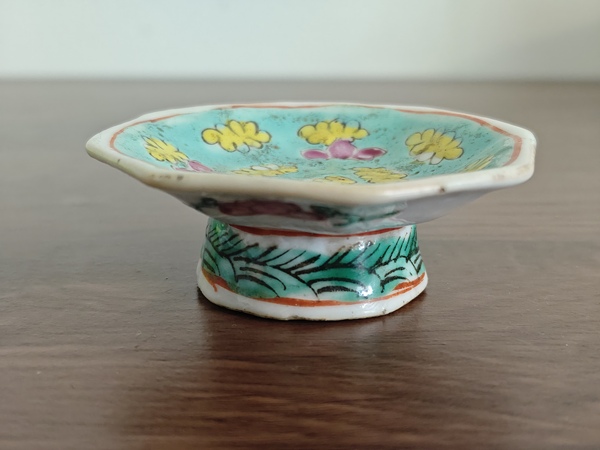 古玩陶瓷清.粉彩貢盤拍賣,當前價格490元
