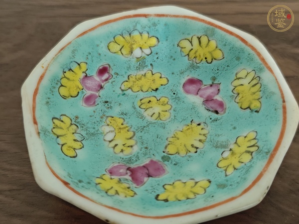 古玩陶瓷粉彩貢盤真品鑒賞圖