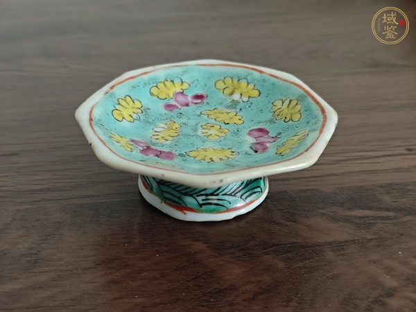 古玩陶瓷粉彩貢盤真品鑒賞圖