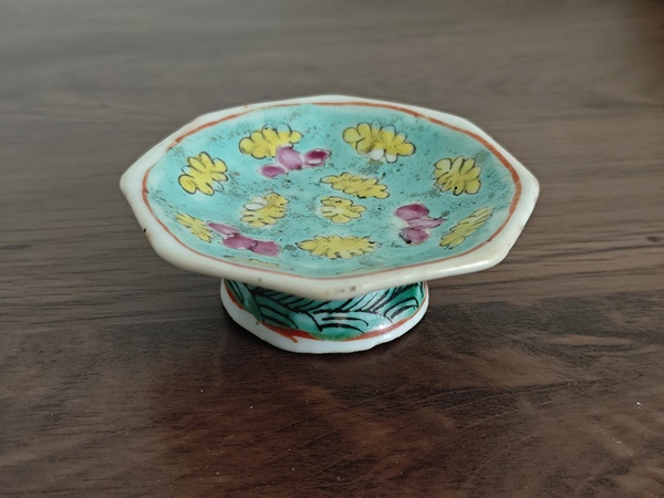 古玩陶瓷清.粉彩貢盤拍賣,當前價格490元