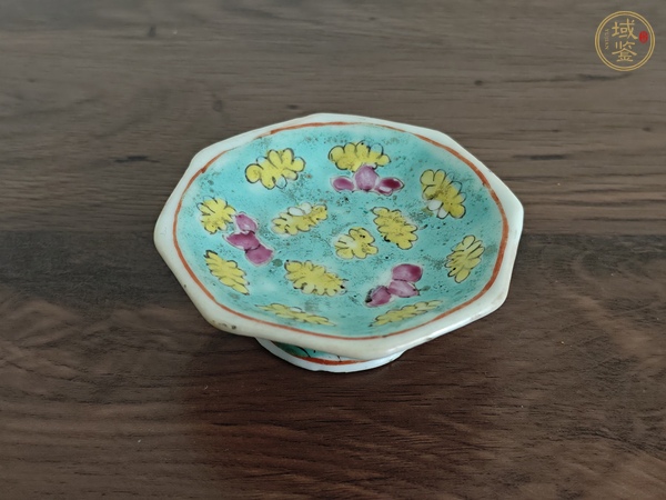 古玩陶瓷粉彩貢盤真品鑒賞圖