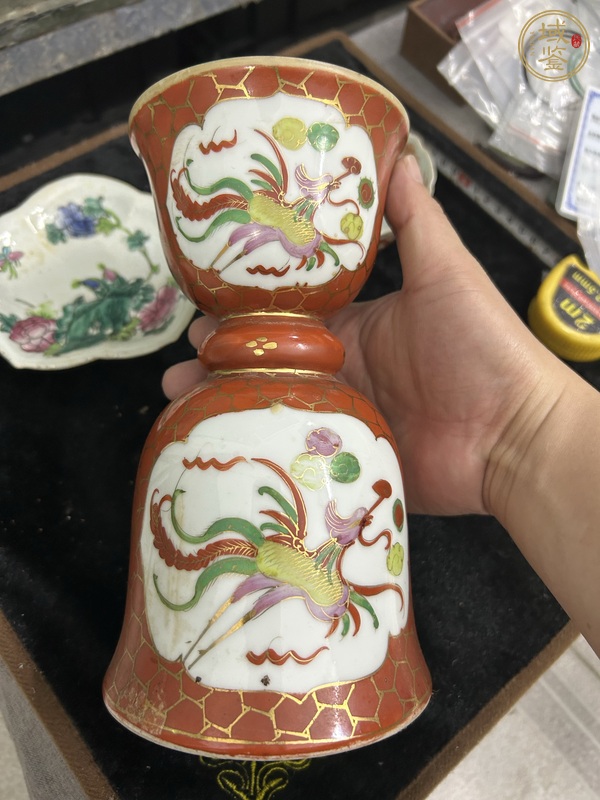 古玩陶瓷龍鳳紋燈臺真品鑒賞圖