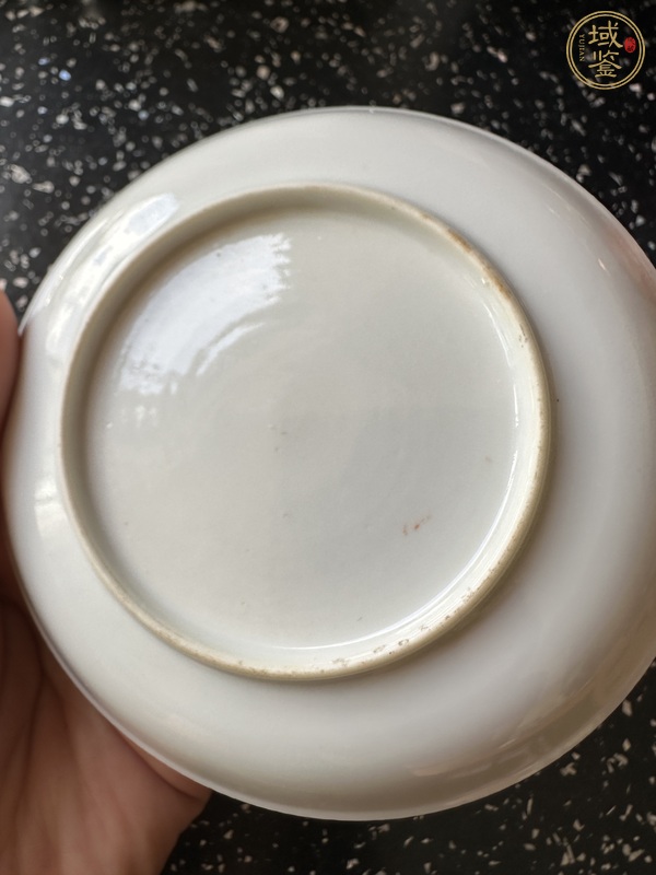 古玩陶瓷粉彩花卉大吉圖杯碟真品鑒賞圖