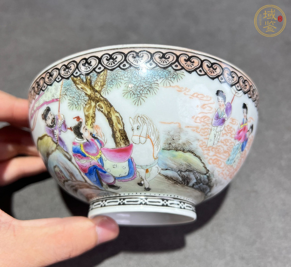 古玩陶瓷人物紋碗真品鑒賞圖
