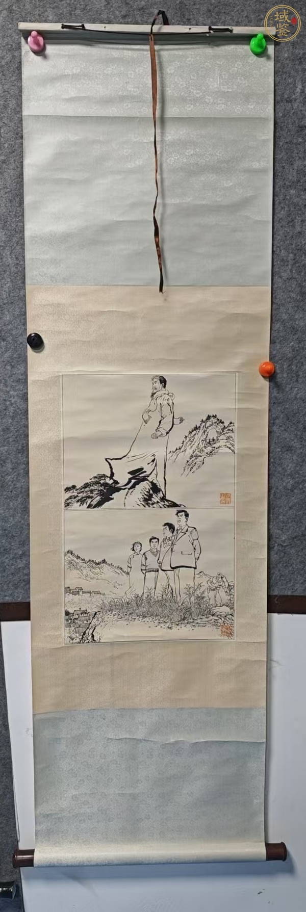 古玩字畫(huà)炳鑫款線描連環(huán)畫(huà)稿真品鑒賞圖