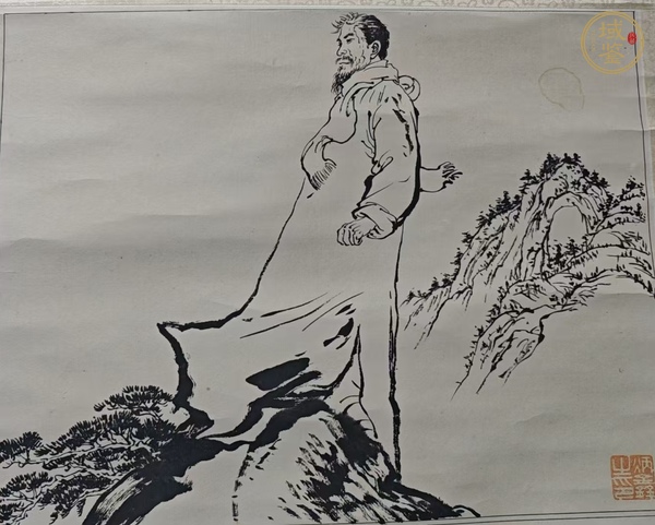 古玩字畫(huà)炳鑫款線描連環(huán)畫(huà)稿真品鑒賞圖