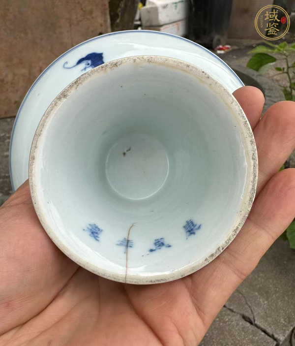 古玩青花高足盤真品鑒賞圖