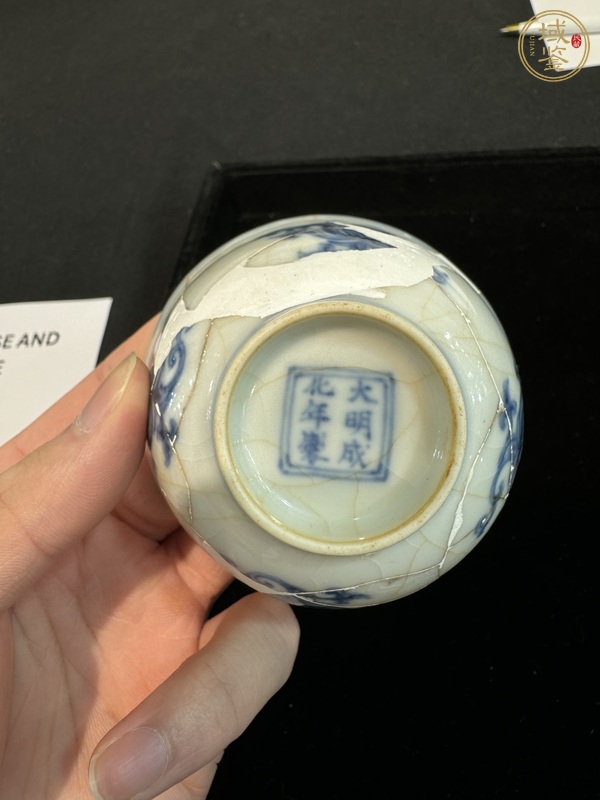 古玩陶瓷花卉紋杯真品鑒賞圖