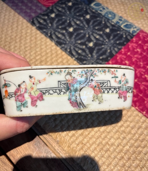 古玩陶瓷粉彩人物故事刨花缸真品鑒賞圖