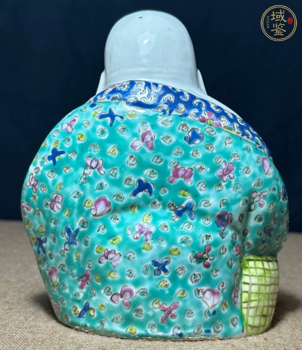 古玩陶瓷粉彩彌勒造像真品鑒賞圖