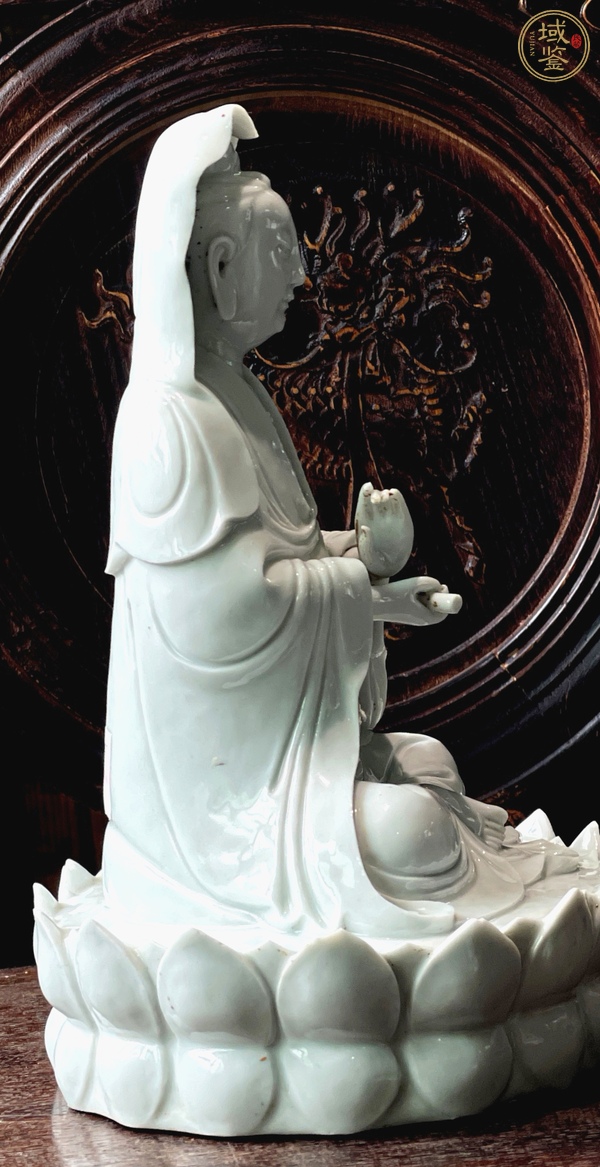 古玩德化窯坐蓮觀音真品鑒賞圖