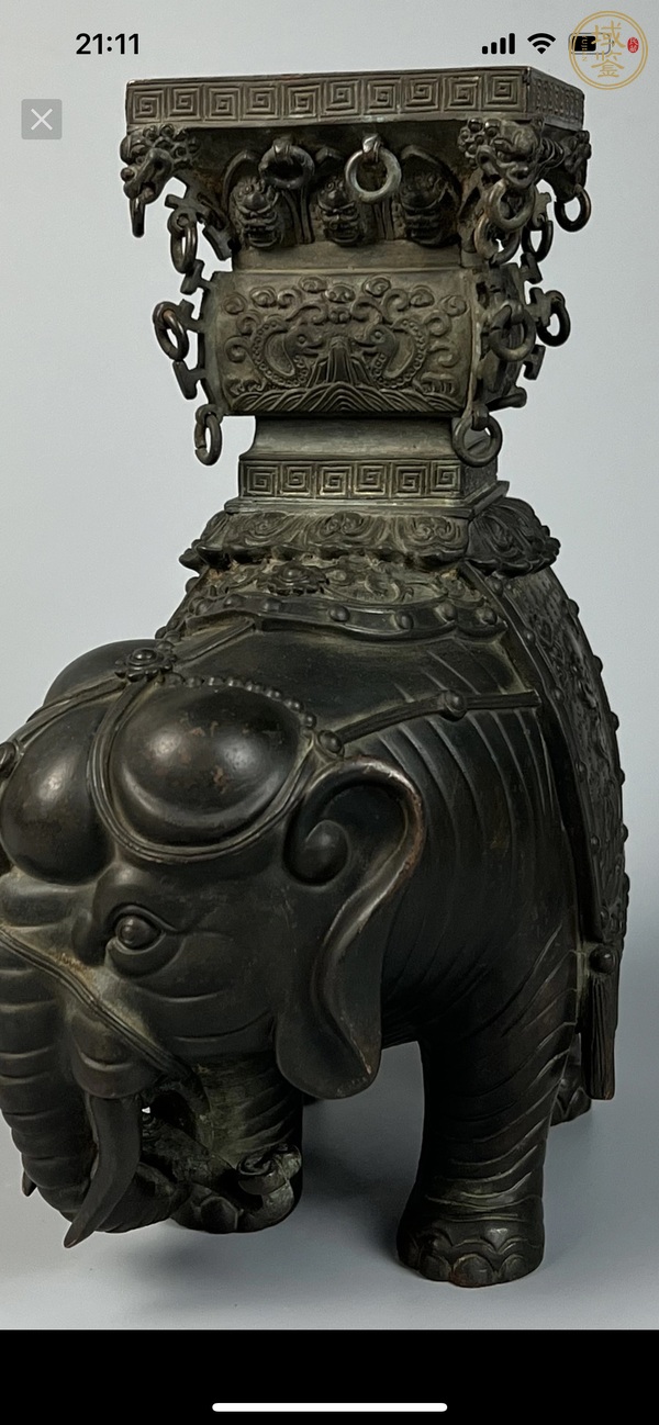 古玩銅器銅象真品鑒賞圖