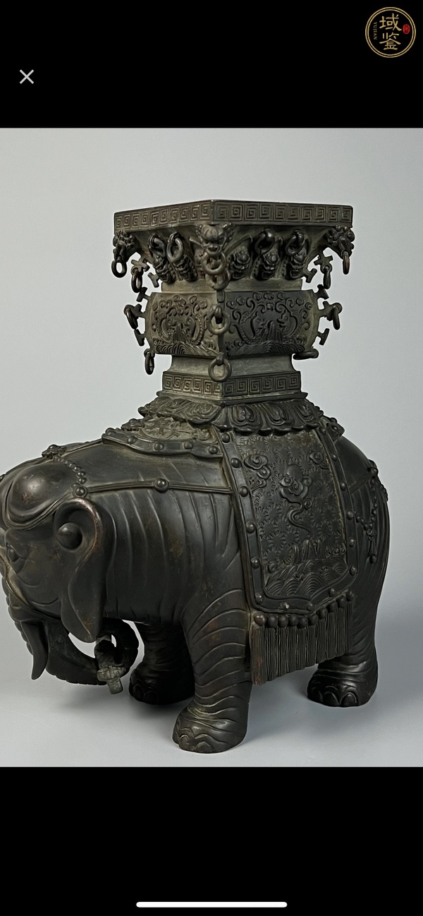 古玩銅器銅象真品鑒賞圖