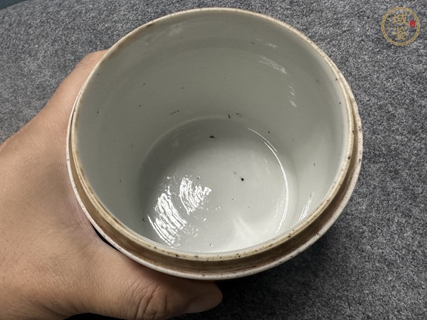 古玩陶瓷人物紋粉彩蓋缸真品鑒賞圖