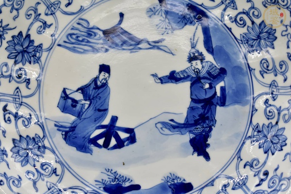 古玩陶瓷青花人物盤(pán)真品鑒賞圖