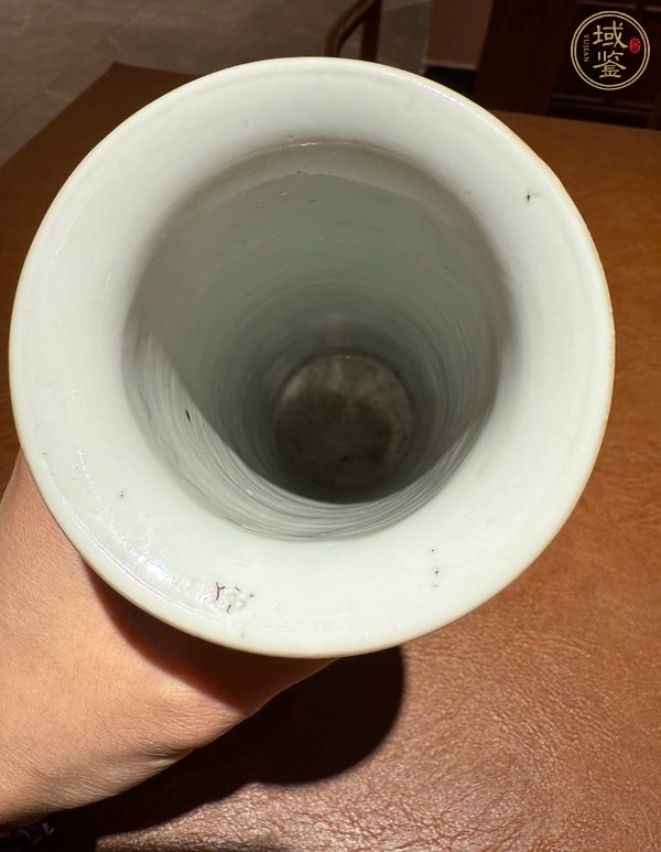 古玩陶瓷五彩魚藻紋箭筒真品鑒賞圖
