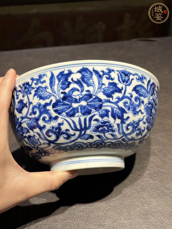 古玩陶瓷青花花卉紋碗真品鑒賞圖