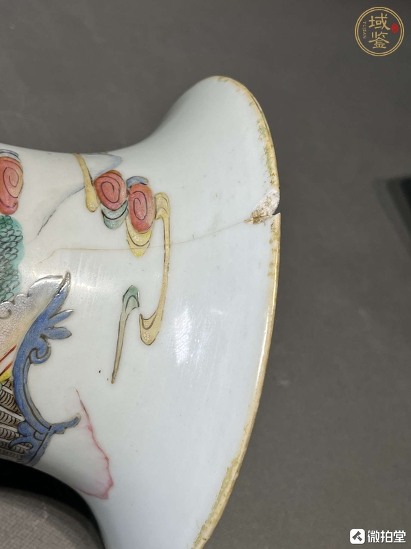 古玩陶瓷清同治 粉彩嬰戲圖觀音瓶真品鑒賞圖