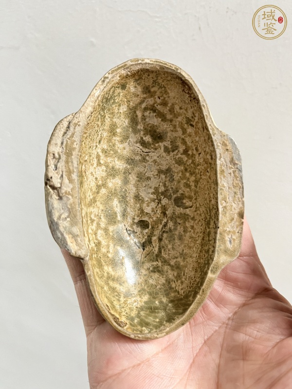 古玩陶瓷青釉耳杯真品鑒賞圖