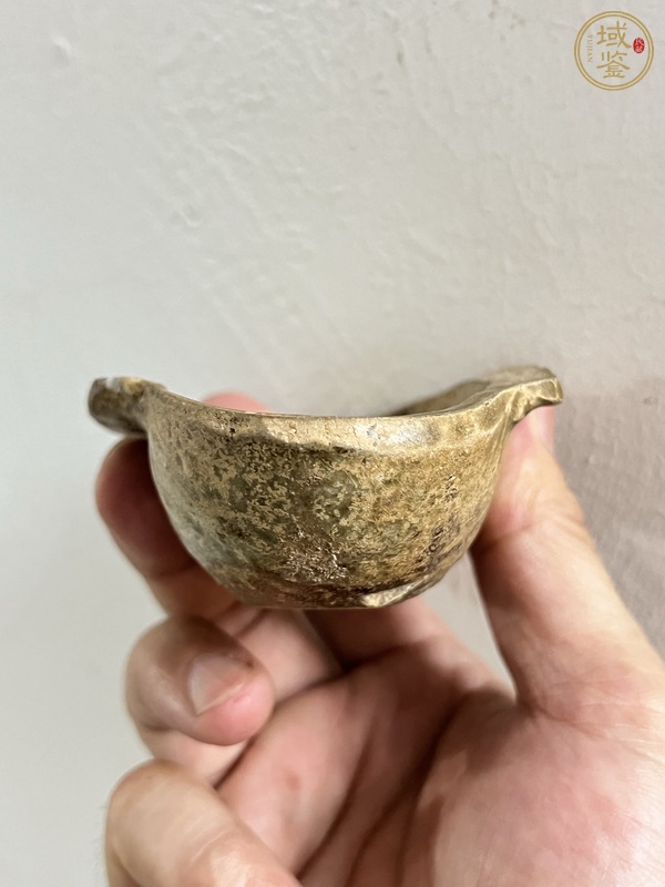 古玩陶瓷青釉耳杯真品鑒賞圖