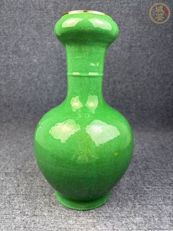 古玩陶瓷綠哥釉瓶真品鑒賞圖
