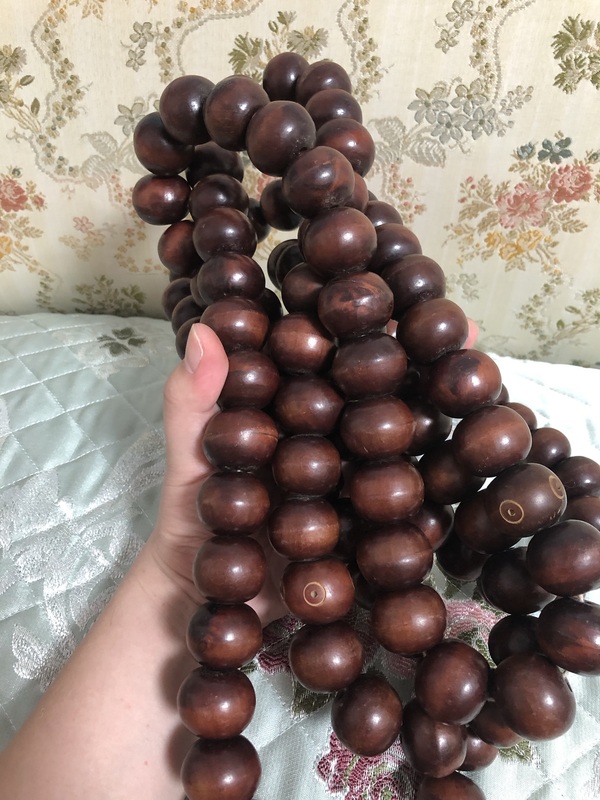古玩雜項民國木珠串-串珠-文玩-超大珠子拍賣，當前價格1250元