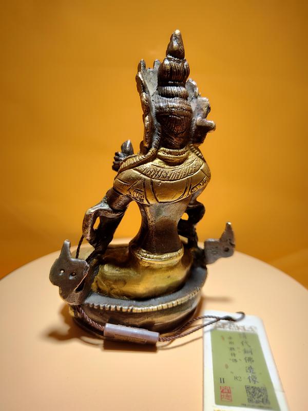 古玩銅器清代藏傳銅鎏金金剛總持佛珍品，聞德評(píng)級(jí)拍賣(mài)，當(dāng)前價(jià)格48000元