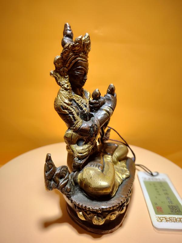 古玩銅器清代藏傳銅鎏金金剛總持佛珍品，聞德評(píng)級(jí)拍賣(mài)，當(dāng)前價(jià)格48000元