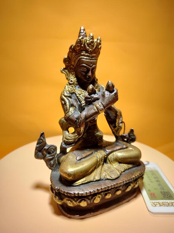 古玩銅器清代藏傳銅鎏金金剛總持佛珍品，聞德評(píng)級(jí)拍賣(mài)，當(dāng)前價(jià)格48000元