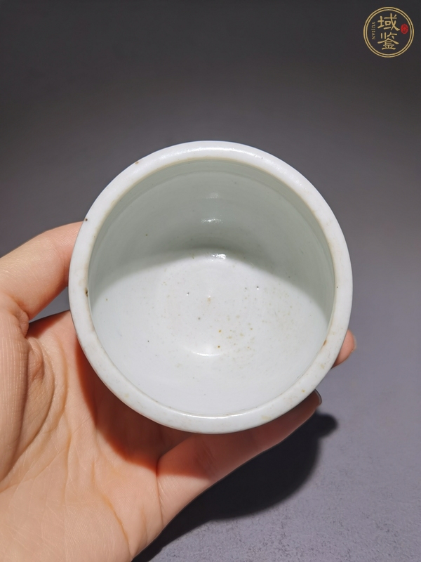 古玩陶瓷青花山水人物小案缸真品鑒賞圖