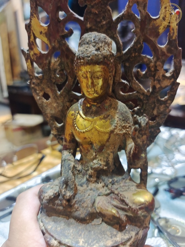 古玩銅鎏金佛像真品鑒賞圖