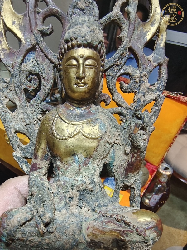 古玩銅器銅鎏金佛像真品鑒賞圖