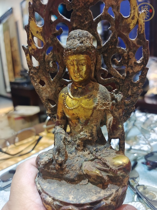古玩銅器銅鎏金佛像真品鑒賞圖