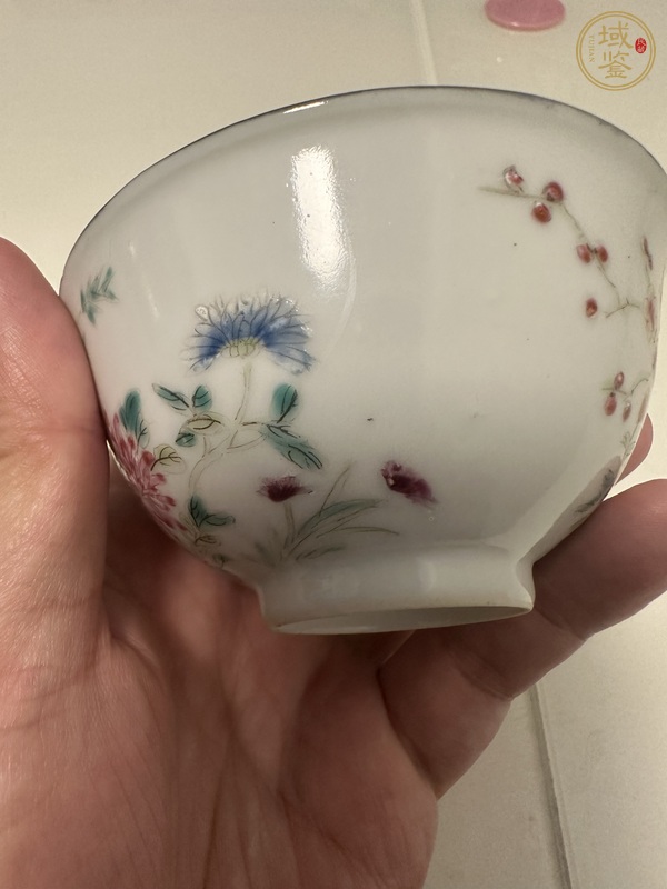 古玩陶瓷花鳥(niǎo)紋粉彩小碗真品鑒賞圖